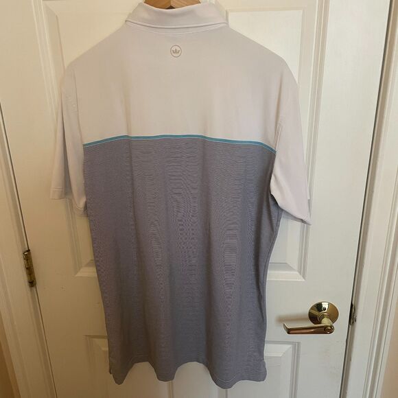 Peter Millar Golf Polo Large Striped Breathable Outdoors Lightweight Breathable - Picture 9 of 11